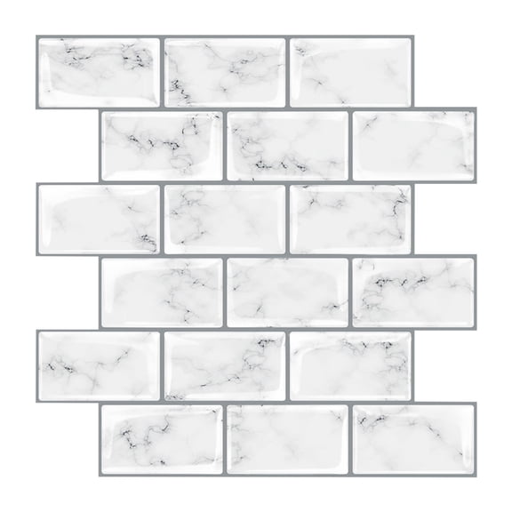 Qholemyo 3D Waterproof Self Stick Wall Stickers Kitchen Bathroom Home Wall Decor Room Decor