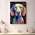 thumbnail image 2 of Weimaraner Dog Canvas Wall Art Colorful Pets Graffiti Highland Canvas Oil Painting Canvas Print Street Art Modern Artwork Living Bedroom Bathroom Home Office Decor, 2 of 4