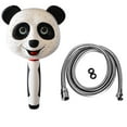 thumbnail image 4 of Westbrass SCH700P-26 Shower Bar with 5-Function Rainfall Shower Head and Panda Hand Held Sprayer, Polished Chrome, 4 of 9