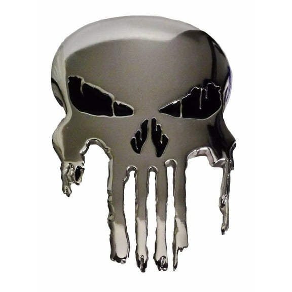 Punisher Skull Logo Polished Silvertone Belt Buckle