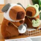 thumbnail image 3 of Juguetes de peluche divertidos de Capybara con tocado, muñecos de peluche de animales de dibujos animados encantadores, regalo de vacaciones, decoración del hogar, almohadas de felpa para sofá2098, 3 of 5