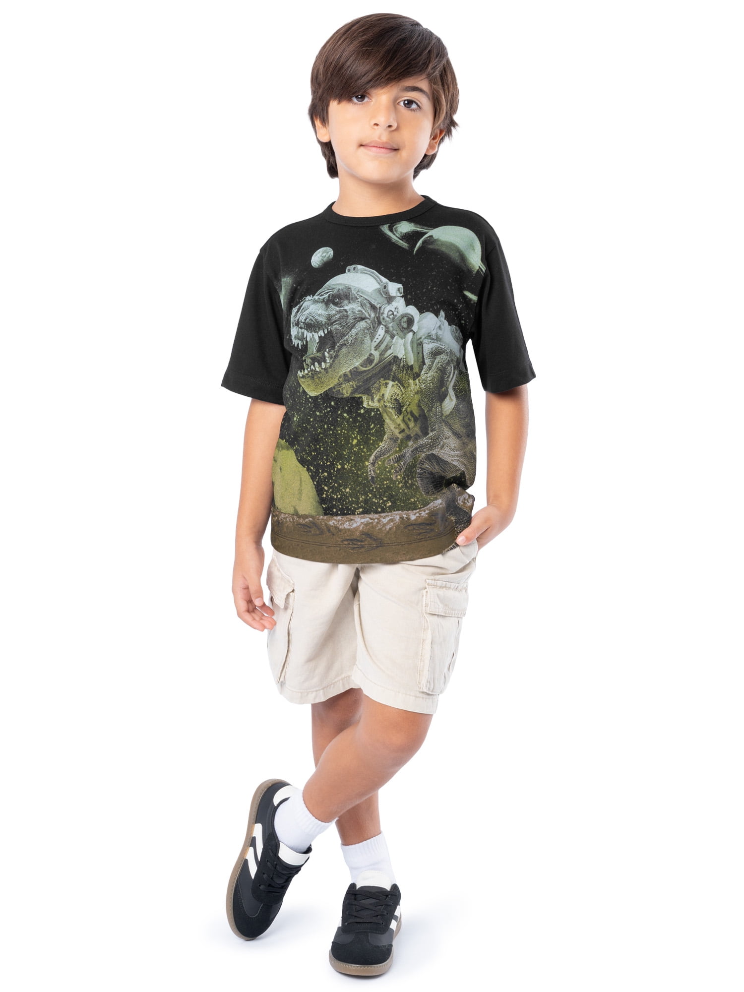 Wonder Nation Boy's Short Sleeve Elevated Graphic T-Shirt, Sizes 4-18 & Husky