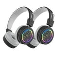 thumbnail image 1 of MEE audio Paquete de 2 Audífonos Inalámbricos Bluetooth KidJamz para Niños con Multipunto, Luces LED, Batería de 40 H; Micrófono; Audífonos para Niños para Escuela/aula/aprendizaje en Línea (KJ55BT-S, 1 of 11