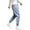 Blue, variant on Men's Casual Pants Mens Casual Drawstring Elastic Waist Pencil Pants Streetwear Trousers Jeans Blue XL