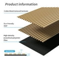 thumbnail image 4 of 4PC Acoustic Panels, Decorative Wall Panels, Wood Slat Sound Absorbing Panel Set with 3D Fluted Design & Fully Wrapped Wood Finish, 45.27"x23.62" Wall and Ceiling Treatment,White Oak,4PCS, 4 of 8