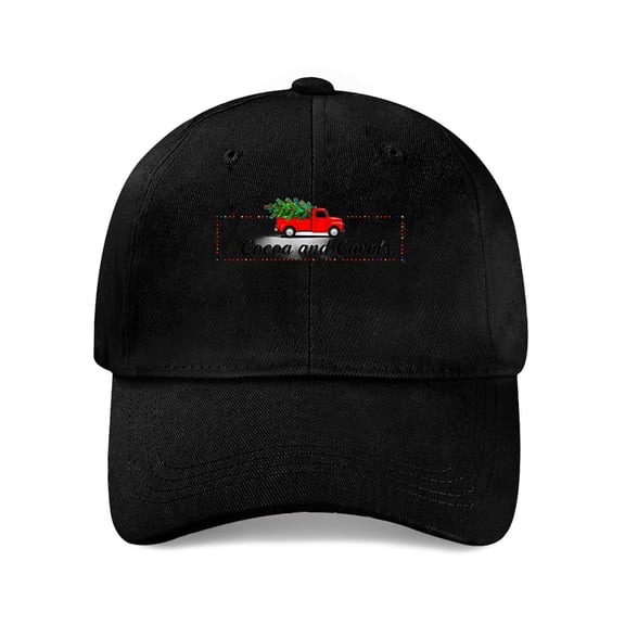 LNFAUEAPRINT Christmas Tree Truck Baseball Cap, Cotton Twill Dad Hat