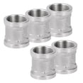 thumbnail image 2 of 5Pcs 3/4 Female Thread x 3/4 Female Thread Stainless Steel Threaded Pipe Fitting for Plumbing Gas, 2 of 6