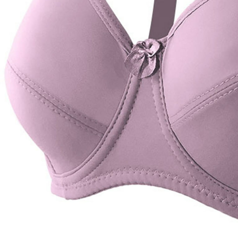 Bigersell Padded Bralettes for Womens Solid Lingerie Bras Underwear  Bralette Bras Comfortable Bra Big & Tall Size Sports Bras for Female, Style  9031, Purple 38D 