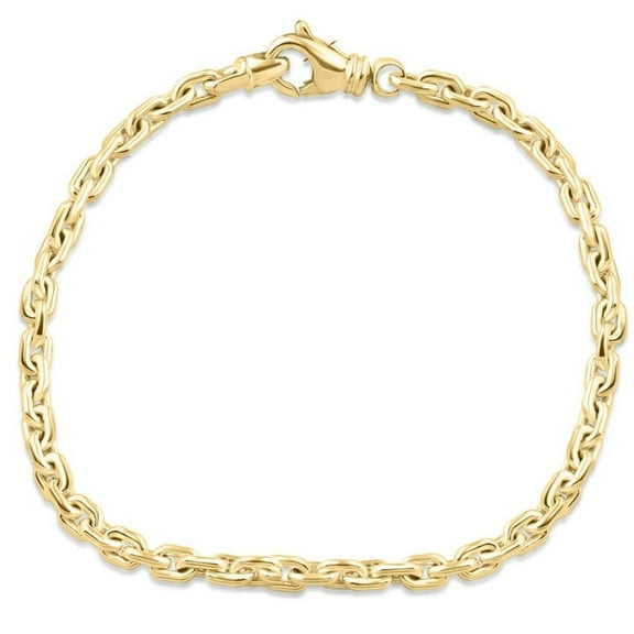 Pompeii Men's 14k Gold (18gram) or Platinum (33gram) 3.5mm Link Bracelet 8.5" (,)