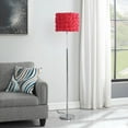 thumbnail image 5 of 63" Steel Traditional Shaped Floor Lamp With Red Drum Shade, 5 of 5