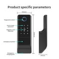 thumbnail image 6 of Finrprint Gate Lock Tuya Outdoor TTlock Smart Door Lock Digital IC Card Rim Electronic Door Lock Suitable For Home Garden ,Easy Installation, 6 of 7