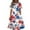 Beige, variant on Women's Vintage Stars & Stripes Midi Dress, Short Sleeve A-Line Summer Casual Outfit with Zipper for 4th of July Independence Day,Beige L