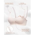 thumbnail image 2 of HOFISH Nursing Bras for Breastfeeding Seamless Soft Wirefree Pregnancy Bra 3Pack Pink Large, 2 of 7