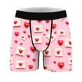 thumbnail image 4 of Vetsdori Underwear for Men Boxers Casual Cozy Elastic Waist Soft Gift for Men Valentines Fashion Mens Boxer Briefs Trunks, 4 of 7