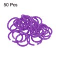 thumbnail image 3 of Unique Bargains 1.4' OD 1.1' ID Loose Leaf Rings Binder Ring Plastic for Book DIY Scrapbook Notebook, Purple 50 Pack, 3 of 5