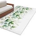 thumbnail image 2 of Rectangle Area Rug 4x6ft,Spring Floral Green Watercolor Leaves Washable Carpet Non-Slip Runner Accent Rugs Indoor Floor Mat for Bedroom Living Room Decor,Weeping Vine Flower, 2 of 9