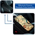 thumbnail image 5 of Musical Note Soft Furry Printed Car Armrest Cover Pad 12.5x8.2 Inch for Comfort and Style, 5 of 6