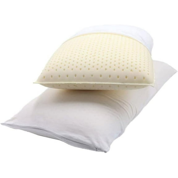 OrganicTextiles Natural Latex Pillows with Organic Cotton Cover (Standard, Soft, 2-Pack) GOTS Certified, Bed Pillow for Sleeping, Neck Pain Relief, Head Support, for Side Back Stomach Sleeper