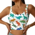 thumbnail image 2 of Lsque Colorful Dinosaur Printed Women'S Sports Bra, Compression, Moisture Wicking, High-Impact Sports Bra For Women,Supportive sports bra-X-Large, 2 of 9