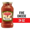 Bertolli Five Cheese Sauce, Authentic Tuscan Style Pasta Sauce Made with Vine-Ripened Tomatoes, Ricotta, Romano and Parmesan Cheeses, 24 OZ