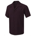thumbnail image 3 of 7Encounter Men's Camp Dress Shirt Purple Size L, 3 of 4