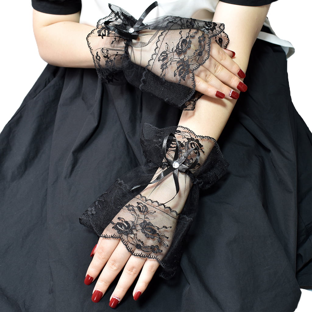 Floral Lace Cuffs Detachable False Sleeves Wrist Cuffs Clothing Accessory 