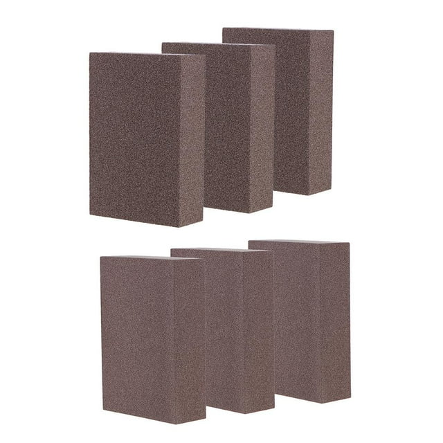 6x 6Pcs Bloque De Esponja De Lijado Abrasivo Pulido De Superficies De Metal De Cocina Para