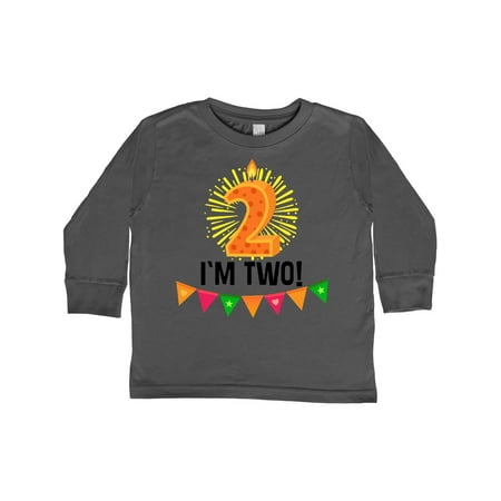 

Inktastic 2nd Birthday Party Candle Gift Toddler Boy or Toddler Girl Long Sleeve T-Shirt