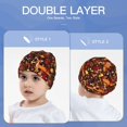 thumbnail image 6 of Honeii Warm Forest Plants and Deer Print Kids Knit Beanie Watch Hat ,Knit Cap for Boys and Girls, 6 of 7