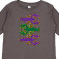 thumbnail image 4 of Inktastic Mardi Gras Celebration Funny Crawfish Boys or Girls Long Sleeve Toddler T-Shirt, 4 of 5