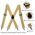 thumbnail image 3 of HBlife Heavy Duty Suspenders for Men, 2” Wide Adjustable X-Back Suspenders with Strong Metal Clips for Work Pants, Jeans & Big and Tall Men, 3 of 7