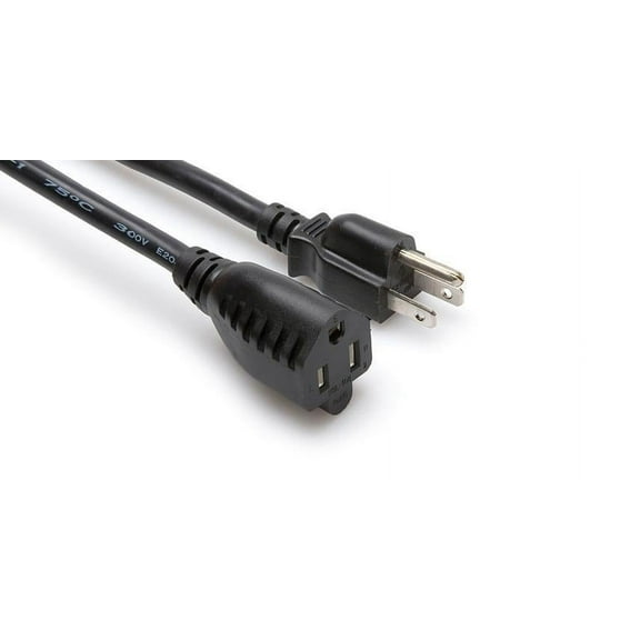 Hosa PWX-408 8' Power Extension Cord, 14 gauge