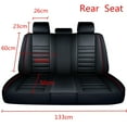 thumbnail image 6 of Eluto 5 Seat Cover Full Set, Waterproof Luxury PU Leather Comfortable, Non-slip, Front Interior Accessories Cushion Universal Fits Car, Truck, SUV, 6 of 10
