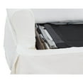 thumbnail image 6 of Sunset Trading Horizon Cotton Slipcover Reversible Chaise Sleeper Sofa in White, 6 of 6
