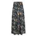 thumbnail image 6 of maxi skirts for women Casual Loose Boho Elastic Waist A-Line Beach Swing Vacation Floral Printing Long Skirt, 6 of 6