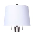 thumbnail image 4 of 30" Brushed Nickel Table Lamp w/ USB Port in Base & White Linen Shade (Set of 2), 4 of 6