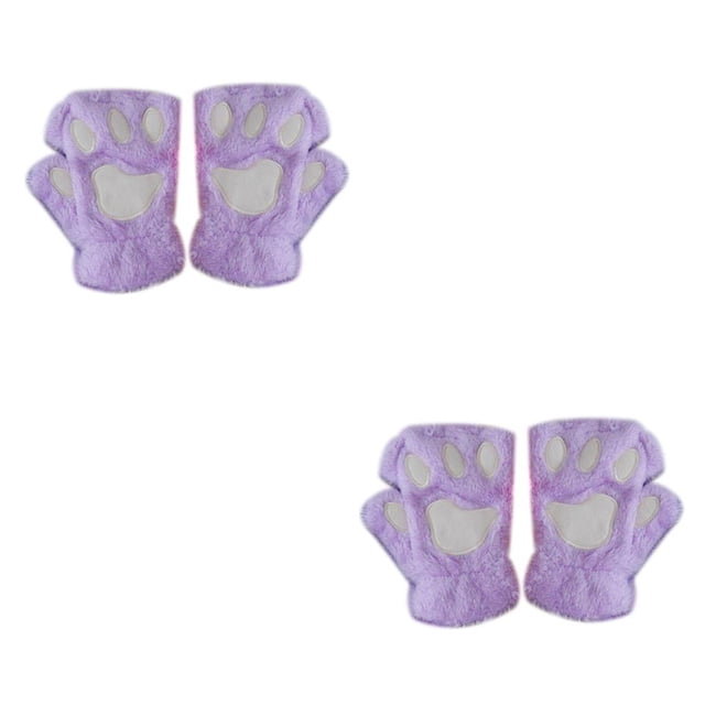 Guantes mitones de felpa Sonducket con forma de garra de gato
