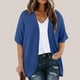 thumbnail image 2 of Sudaderas con capucha para mujer,Cárdigan de talla grande, suéter informal abierto por delante para mujer, manga corta, mezcla de poliéster y elastano, para usar en casa, sopatenor, 2 of 9