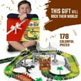 thumbnail image 6 of JitteryGit Dinosaur Toys Race Car Track STEM Set | Christmas Gifts For Boys Girls Kids Ages 3 4 5 6 7 8 Years Old, 6 of 10