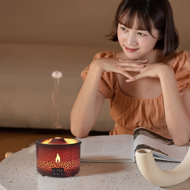 Difusor de aromaterapia de 360 ml, difusor de aire de llama de poco ruido para dormitorio, oficina, Yoga