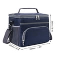 thumbnail image 2 of NFTIGB 16L Big Capacity Leak Proof Lunch Bag Thermal Large Picnic Cool and Warm Insulated Pack Outdoor Food and Beverage Storage Shoulder Bag, Blue, 2 of 3