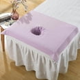 thumbnail image 2 of Housse de Table de SPA en Coton Demi-Table Salon de Beauté Lit Serviette Trou pour Visage SPA Bleu Neige, 2 of 6