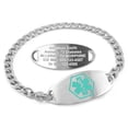 thumbnail image 1 of MedicEngraved Stainless Steel Custom Medical Alert Bracelet - 5mm Curb Link, 1 of 8