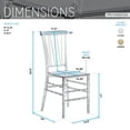 thumbnail image 4 of Techni Home Chiavari Style Chair, Set of 2 Stackable Acrylic Chairs for Weddings, Parties, Events, or Extra Dining Seating, Modern and Versatile for Indoor/Outdoor Use, Clear, 4 of 10