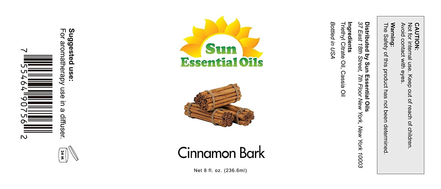 Sun Essential Oils Cinnamon Bark Essential Oil, 8 Fl Oz