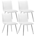 thumbnail image 3 of Duhome Dining Faux Leather Chairs Set of 4, Dining Room Chairs Armless Kitchen Side Chairs, White, 3 of 7