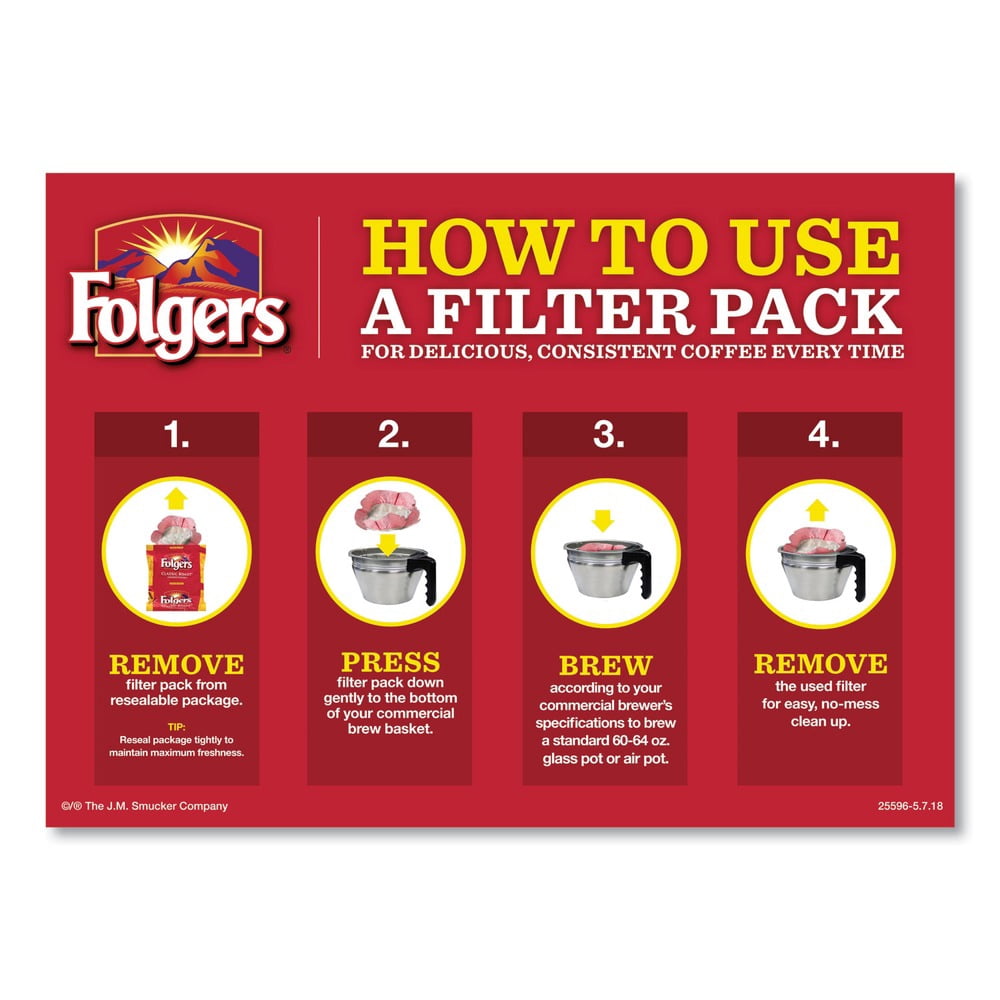 Folgers Classic Roast Ground Coffee, Filter Packs (0.9 oz., 40 ct.)