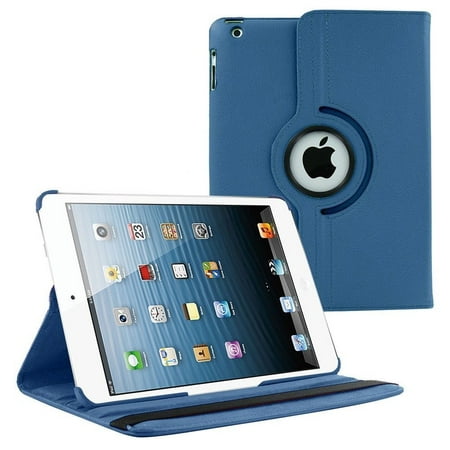 iPad Air 9.7 (1st Generation) Case by KIQ, 360 PU Leather Swivel Case Rotating Fitted Slim Cover Multi-View for (Old Release 2013/2014) Apple iPad Air 1 9.7-inch (Dark (Best Offline Map App For Ipad)