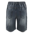 thumbnail image 6 of Generic Jorts for Teen Boys Y2K Baggy Jean Shorts Retro Pull On Denim Shorts Elastic Waist Loose H𝐢p Hop Jorts Pockets Soft Football, 6 of 7