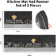 thumbnail image 2 of 2-Pack Non-Slip Kitchen Mats - Chef Hat Design, Washable, 40x120cm + 40x60cm, for Kitchen Dining, 2 of 5